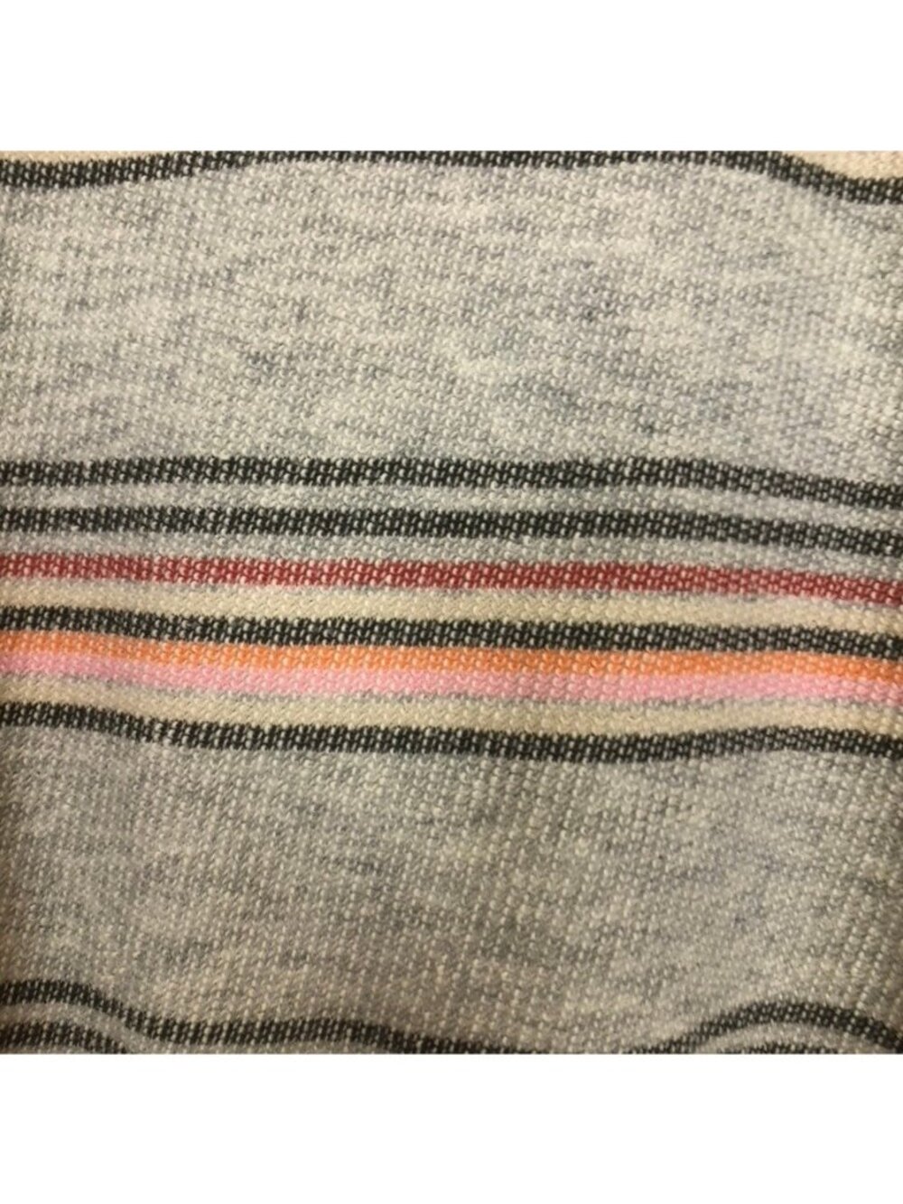 Madewell MWL Popover Hoodie Sweatshirt Size L Gray Sorrento Stripe - Picture 5 of 8